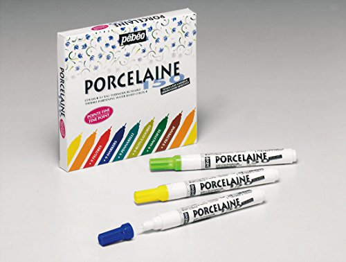 Pebeo Porcelaine 150 - Juego de rotuladores brillantes para cristal (trazo fino), varios colores