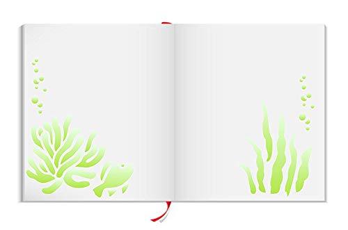 Peces tropicales plantilla reutilizable plantillas para pintura – mejor calidad álbumes de pared Arte decoración Ideas – uso en paredes, suelos, tejidos, cristal, madera, carteles, y más... S