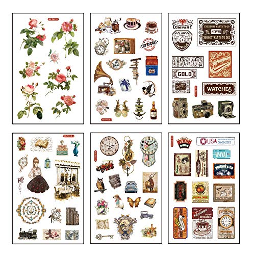 Pegatinas, 48 Hojas Pegatinas Inicio Dulce y Cálido para DIY Manualidades Decoración Scrapbooking Álbumes de Recortes Calendarios Tarjetas (Set B)