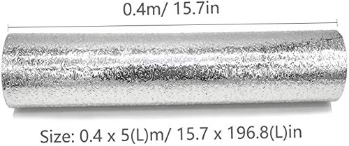 Pegatinas de Papel de Aluminio Cocina,Película Aislante Autoadhesiva a Prueba de Aceite, ,Fácil de Limpiar,Para Mantener La Cocina Higiénica