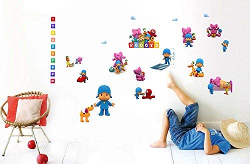 pegatinas de pared pocoyo para dormitorio niños y niñas mural de la pared etiqueta engomada del papel pintado de pared para Nursery wall art playrooms