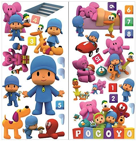 pegatinas de pared pocoyo para dormitorio niños y niñas mural de la pared etiqueta engomada del papel pintado de pared para Nursery wall art playrooms