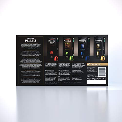 Pellini Caffè Gift Box - 40 Cápsulas Compatibles con Máquina Nespresso (200 g)