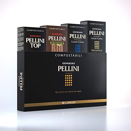 Pellini Caffè Gift Box - 40 Cápsulas Compatibles con Máquina Nespresso (200 g)