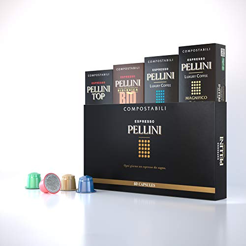 Pellini Caffè Gift Box - 40 Cápsulas Compatibles con Máquina Nespresso (200 g)