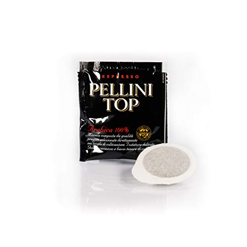 Pellini Caffè, Pellini Top 100% Arábica en Cápsulas Monodosis E.S.E. 44 mm - Pack de 6 (108 cápsulas)