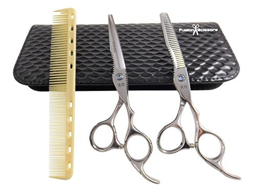 Pelo Tijeras Set Misaki 6.0 DE LA Pulgada con Cuchilla Hair Scissors Set Misaki 6.0 Inch with Cutting Comb and LUXERY Case