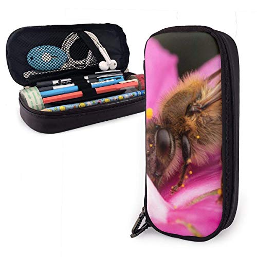 Pen Case,Estuche Para Lápices De Cuero Pu Para Recolectar Néctar De Abejas, Organizadores De Estuches Para Lápices Duraderos Para Viajes De Negocios De Fiesta,20x9x4cm