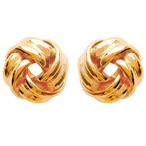 Pendientes chapado en oro – Nudo espiral – Clavo Chips – Bijou Mujer