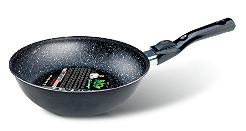 Pensofal Biostone Wok, Aluminio, Baquelita, Acero Inoxidable, Negro, 28 cm