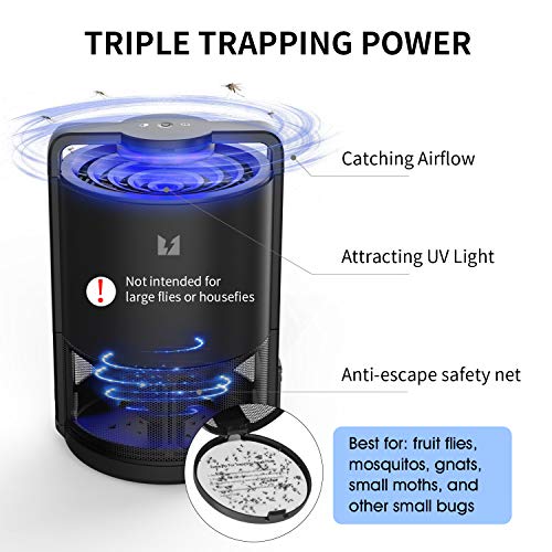 PENTAGGO UV LED Lámpara Antimosquitos de Tres Tiempos, USB Mata Mosquitos Electrico, Insectos Trampa , Eficaz contra Moscas, Niños Seguros, No Tóxicos, Sin Radiación