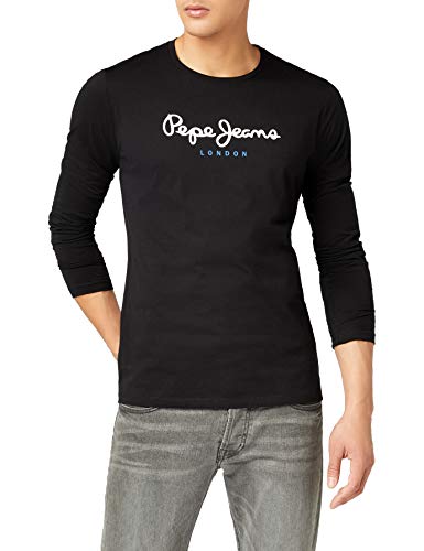 Pepe Jeans Eggo Long, Top de Manga Larga Para Hombre, Negro (Black 999), Medium