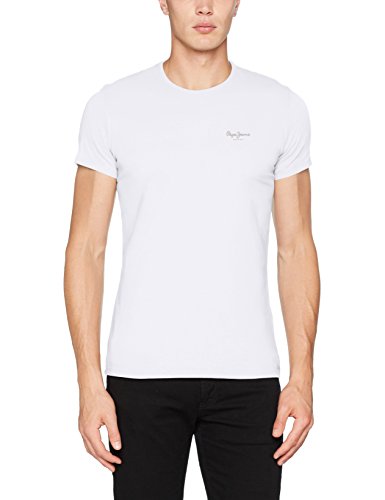 Pepe Jeans Original Basic S/S PM503835 Camiseta, Blanco (White 800), Small para Hombre