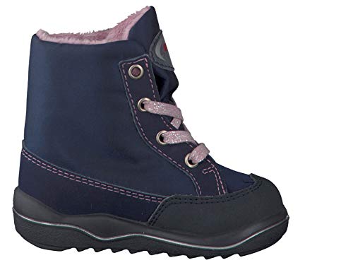 Pepino by RICOSTA Niñas Botas Alina, Botas de Invierno para niños,Zapatos al Aire Libre,Forradas,Impermeables,Nautic/Marine,28 EU / 10 UK