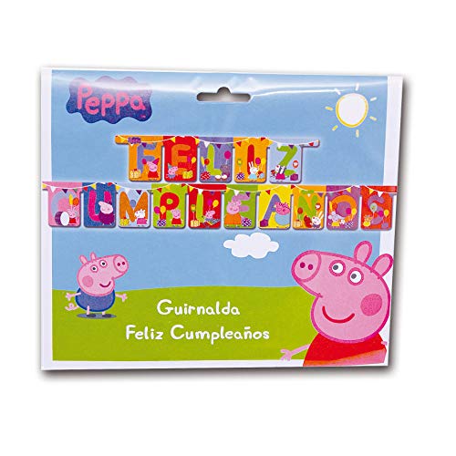 Peppa Pig 0787, Guirnalda Feliz cumpleaños, Fiestas y cumpleaños