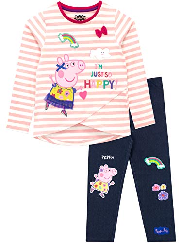 Peppa Pig - Conjunto de Top y Leggings para niñas - Peppa - Multicolor - 5-6 Años