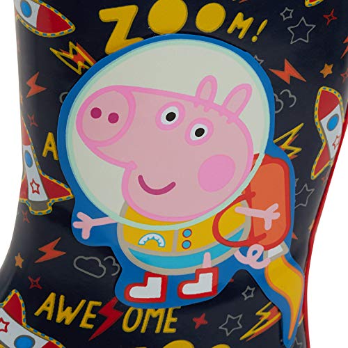 Peppa Pig George Pig Astronauta 3D Botas de goma Wellington para niños, lluvia y nieve, color, talla 24 EU