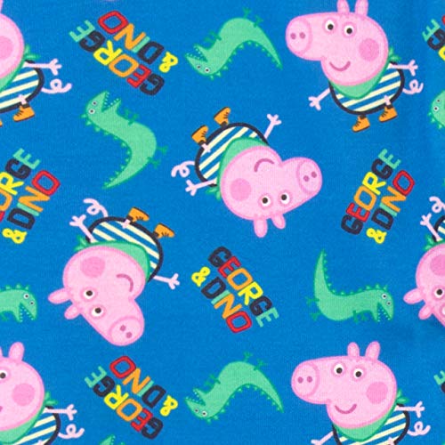 Peppa Pig Pijamas de Manga Larga para niños George Pig Azul 5-6 Años