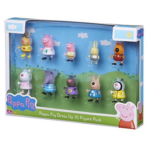 Peppa Pig Set de Personajes, dress up figures, Pack de 10 (06668)