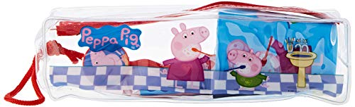 Peppa Pig Set Infantil De Higiene Dental Con Neceser, Pasta De Dientes 75Ml, Cepillo Dental Con Capuchón Y Vaso 160 g