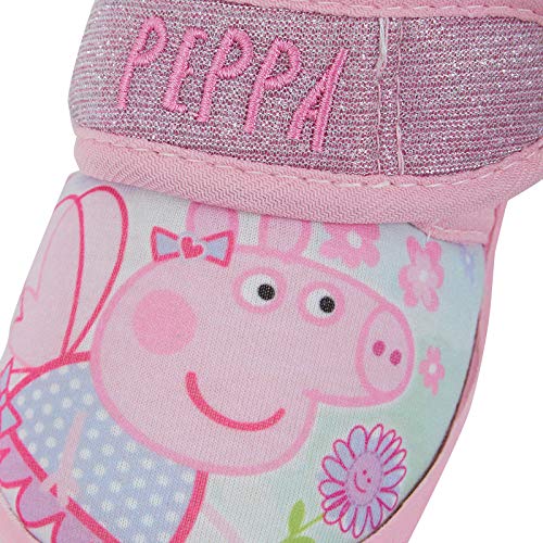 Peppa Pig - Zapatillas para niñas con purpurina rosa, color Rosa, talla 27 EU