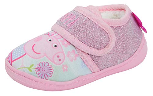 Peppa Pig - Zapatillas para niñas con purpurina rosa, color Rosa, talla 27 EU