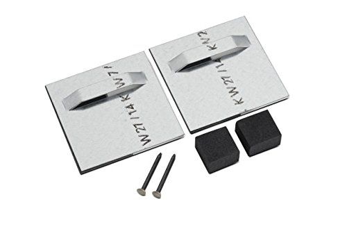 Percha para paneles compuestos de aluminio dibond, espejo 70 x 70 mm