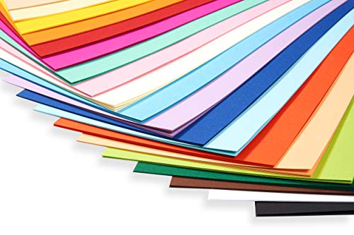 perfect ideaz Papel tintado DIN-A5 (148 x 210 mm) 100 hojas de colores, en 20 colores diferentes, grosor de 120g/m², Papel para manualidades de la mayor calidad