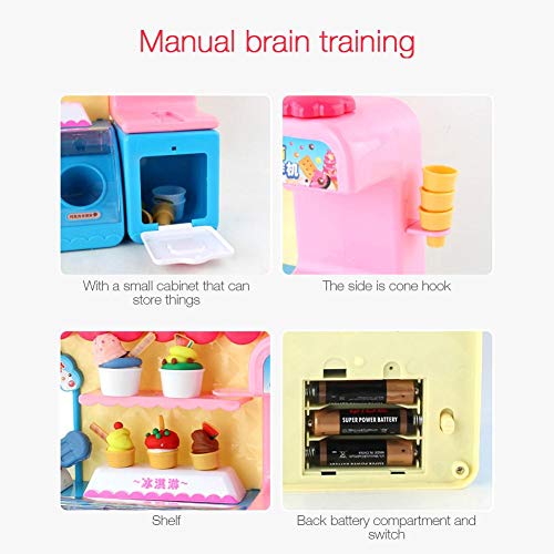 perfecthome Creative 3D Color Mud Ice Cream Shop Machine Molde Juego de Herramientas Niños DIY Juguetes Play House Toys (Caja de Color)