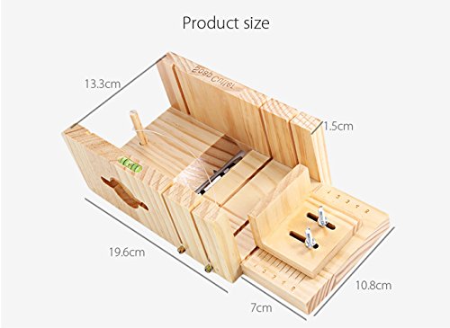 Perfectii Cortador De Jabón, Jabón De Madera Ajustable Pan Cortador Molde Caja Equilibrio Aparato Precisa Alambre Corte