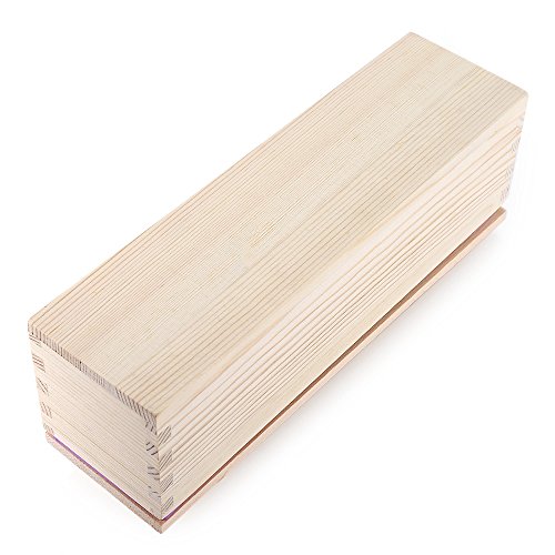 Perfectii Flexible De Silicona Rectangular Molde del Jabón, Sólida Bricolaje Artesanía Hecha A Mano Jabón Molde Caja De Madera con Tapa para Caseros Producen 0,9 Kg