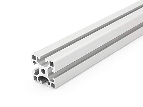 Perfil de aluminio 40 x 40 L tipo I ranura 8 – corte 50 mm – 2000 mm (12,50 EUR/m + 0,25 euros por corte, mín. 2,50 EUR), 80mm, 1