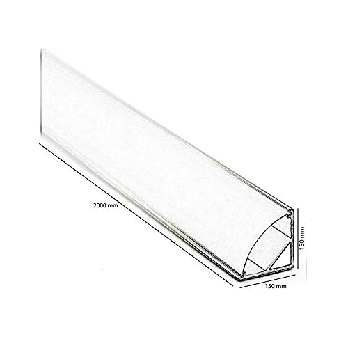 Perfil de aluminio para tira de LED con difusor opaco PACK 6 metros con soporte de montaje angular L,barra de aluminioled