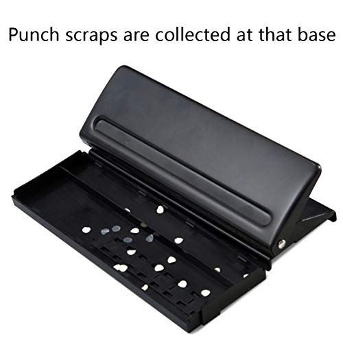 Perforador de Papel Binder Puncher Para Formato A5 Punzón Regulable y Extraíble Para 6 Agujeros