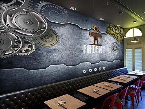 Personalizado de cualquier tamaño Europa y América Maquinaria Industrial Barra de café Cafetería Etiqueta de la pared Decoración para el hogar Wallpaper Mural