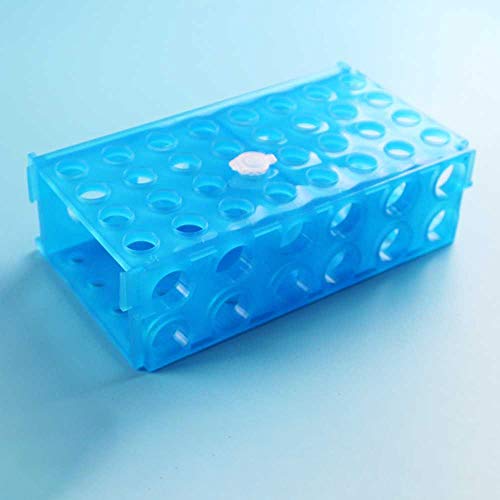 Pet story 0.5 Ml/1.5 ml/15 ml Multi-funcional tubo centrífugo Rack de cuatro caras de tubo de ensayo multiuso estante PCR EP rack suministros de laboratorio, Centrifugaltubefour-sidedframe, azul, 1