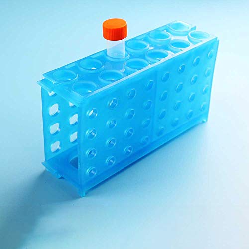 Pet story 0.5 Ml/1.5 ml/15 ml Multi-funcional tubo centrífugo Rack de cuatro caras de tubo de ensayo multiuso estante PCR EP rack suministros de laboratorio, Centrifugaltubefour-sidedframe, azul, 1