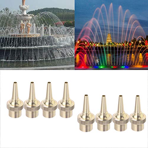 PETSOLA 8 Pcs Boquilla para Fuente de Agua de Latón para Jardín, Estanque, Fuentes 1/2 Pulgadas DN15