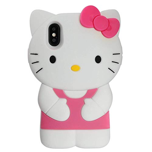 Phenix-Color - Carcasa de silicona para iPhone Xr 2018 de 6,1 pulgadas, diseño de Hello Kitty Love Bear