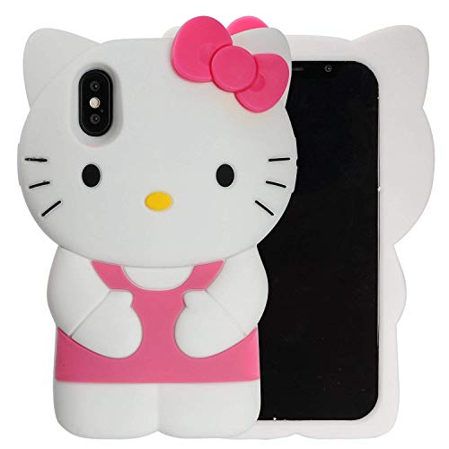 Phenix-Color - Carcasa de silicona para iPhone Xr 2018 de 6,1 pulgadas, diseño de Hello Kitty Love Bear