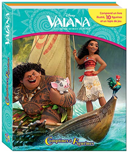 Phidal – Vaiana Coffret Libro con 12 Figuras + Alfombra de Juego, 9782764341803, Multicolor