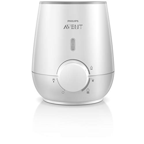 Philips Avent SCF355/00 - Calienta Biberón Rápido, Función de Descongelación, Calentamiento Uniforme Del Líquido [Enchufe Español], Blanco