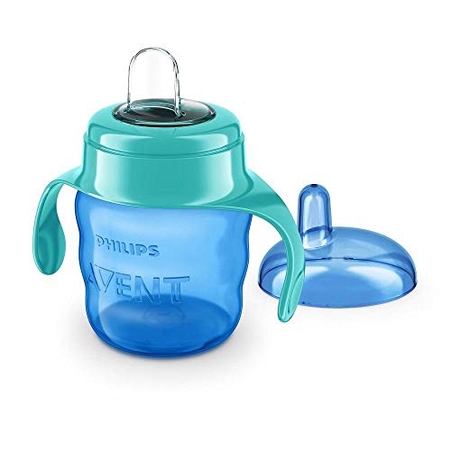 Philips Avent SCF551/05 - Vaso con boquilla de silicona para niño, válvula antigoteo, sin BPA, para 6 meses, 200 ml, color verde