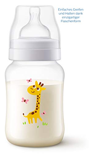 Philips Avent SCF821/12 - Biberón Anti-colic Safari Jirafa de 260 ml