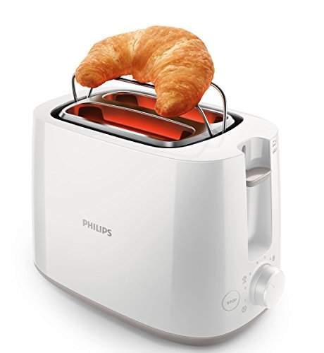 Philips Daily HD2581/00 -Tostador 830 W, Doble Ranura, Color Blanco