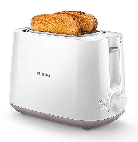 Philips Daily HD2581/00 -Tostador 830 W, Doble Ranura, Color Blanco