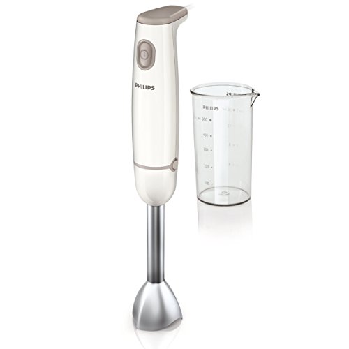 Philips Daily HR1604/00 - Batidora de Mano, 550 W, Jarra de 0.5 L, Varilla Metálica, Color Blanco