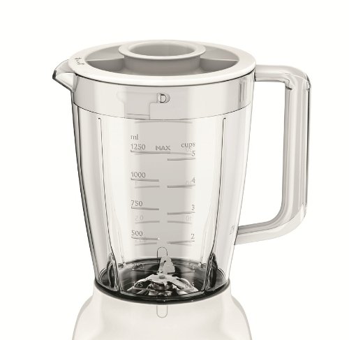 Philips Daily HR2100/00 - Batidora Americana de Vaso, 400 W, Jarra 1.5L, Plástico Ultra Resistente, Color Blanco