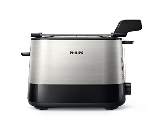 Philips HD2639/90 - Tostadora (730 W, ranura extra grande, accesorio para sandwich), negro y plata