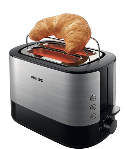 Philips HD2639/90 - Tostadora (730 W, ranura extra grande, accesorio para sandwich), negro y plata